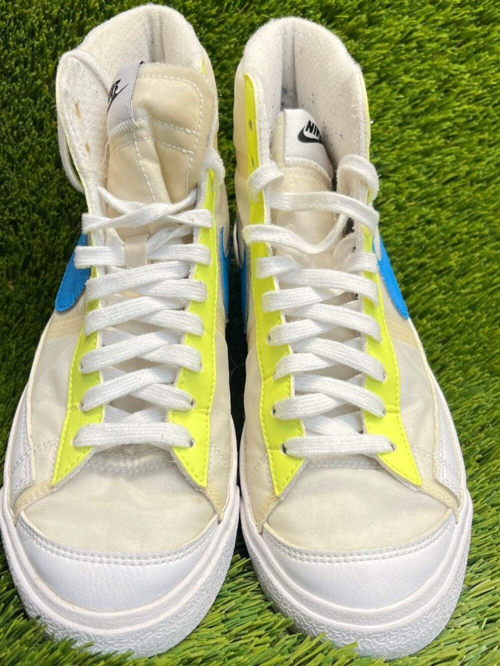 Nike Blazer 77 Mid Mens Size 7 White‎ Yellow Athletic Basketball Shoes Sneakers - Picture 5 of 10